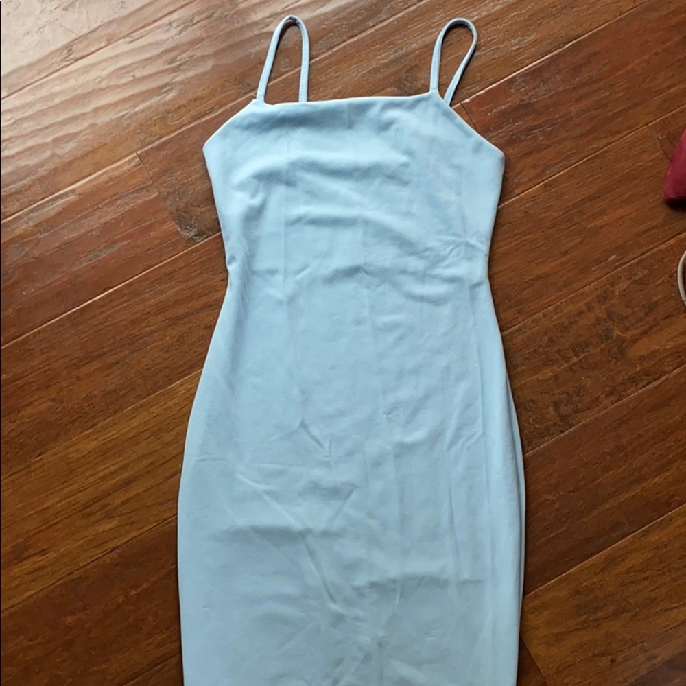 Blue midi dress